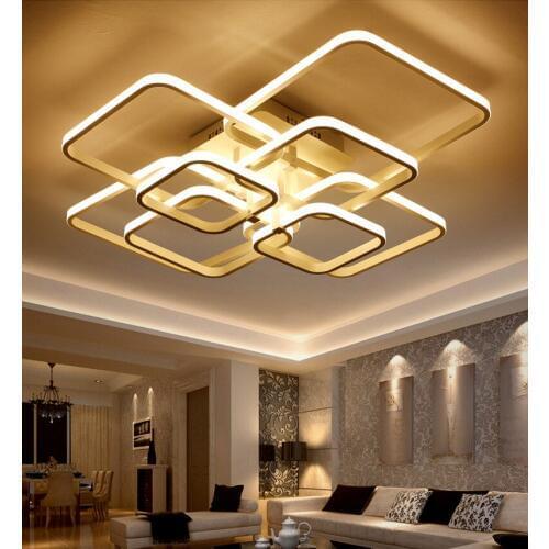 Square Overlay Acrylic Aluminum Modern LED Ceiling Light Living Room Bedroom Study Commercial Ceiling Lamps Lighting fixture