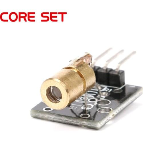 KY-008 650nm Red Laser sensor Module 6mm 5V 5mW Red Laser Transmitter Dot Diode Copper Head for Arduino