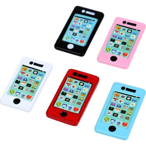 1PCS 5 Colors 1/12 Scale Mini Phone Dollhouse Miniature Toy Kitchen Living Room Dolls Accessories