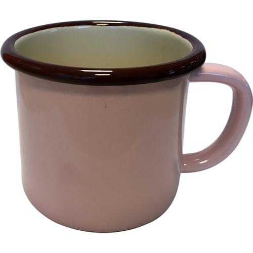 Marbling Metal Enamel Mug Pink