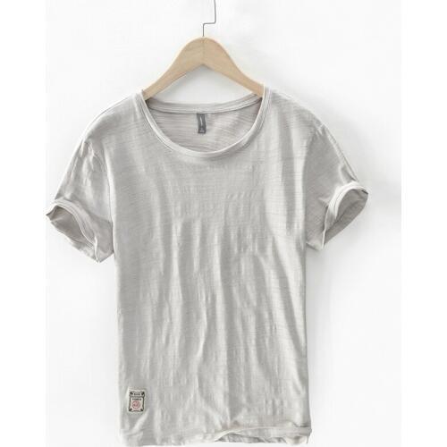 New Men Summer T- shirt Brand-Clothing T shirt Male Slim Fit Short Sleeve Tshirt Yellow White Tshirt For Male