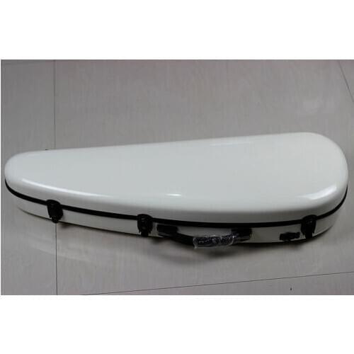 New White High quality Violin Fiddle 4/4 Full Size Fiber Glass Case Bag With Bow Holders Straps
