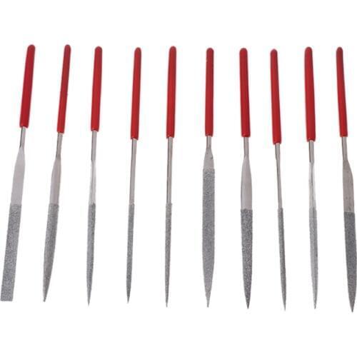 10 pcs Needle Files Carving Jeweler Diamond Metal Glass Stone Craft Tool 140mm