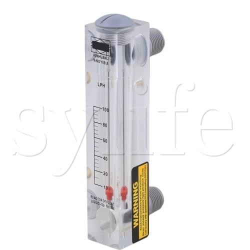 Plastic SS304 10-100LPH Panel Type Liquid Flowmeter Water Flow Measuring Meter LZS-15