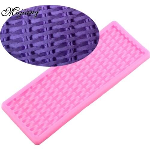Rattan Braided Fabric Brick Texture Cake Border Decorations Fondant Molds Silicone Chocolate Molds Kitchen Baking Tools XL232
