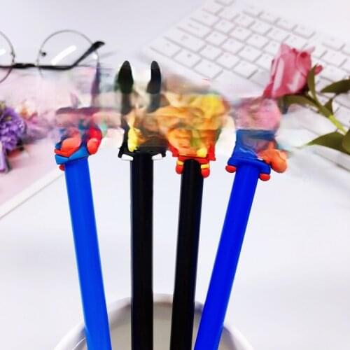 24 pcs Creative cartoon superhero gel pen student stationery kawaii school supplies pens for school materiais escolares
