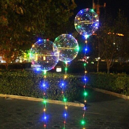 Balloon LED String Lights Round Bubble Helium Balloons Kids Wedding Decoration Holiday 50pcs/lot