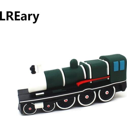 Cartoon Steam Train Model USB Flash Drives 128GB Pen Drive Pendrive 4GB 8GB 16GB 32GB 64GB U Disk Memory Stick Cle