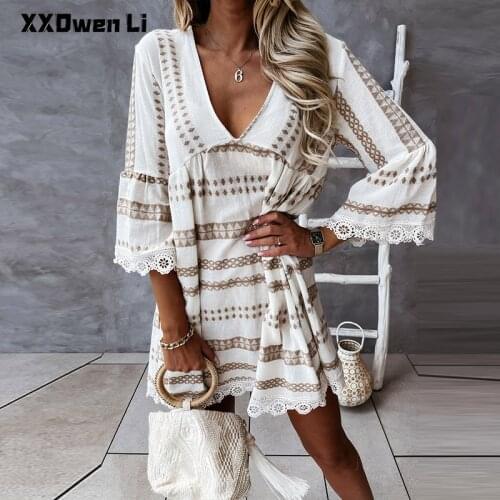 Летние платья с кружевом XXOWENLI China At AliExpress