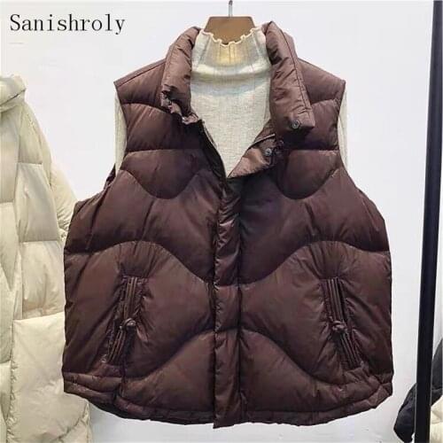 Warm Lightweight 90% White Duck Down Vest Jakcet Women Stand Collar Sleeveless Waistcoat Female Autumn Winter Down Short Coat