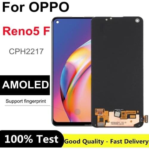 6.43" AMOLED For OPPO Reno5 F CPH2217 LCD Display Touch Digitizer Screen Assembly for Oppo OPPO Reno 5F LCD