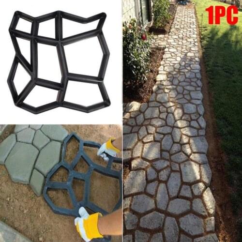 1pc DIY Paving Mould Home Garden Floor Road Concrete Stepping Driveway Stone Path Mold Patio Maker Black Plastic Making New
