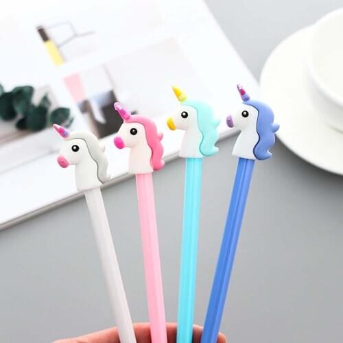 1pcs Creative Cute Unicorn Gel Pen Black Ink Pen Kawaii Stationery School Office Writing Supplies Signature Pen Student Gift