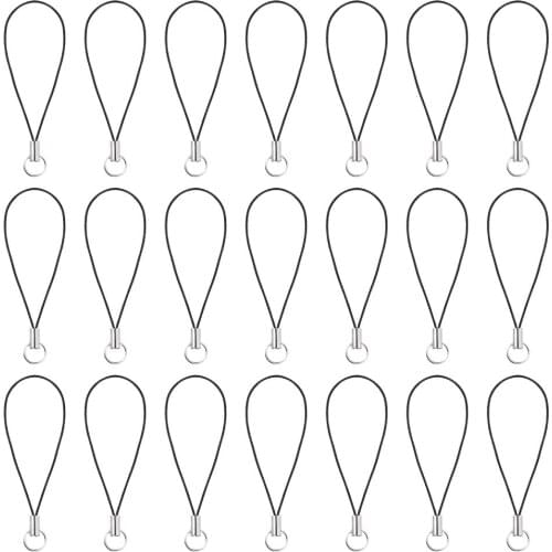 UKCOCO 100Pcs DIY Phone Lanyard Cell Phone Ring Strap Keychain Charms Hanging Rope Holder