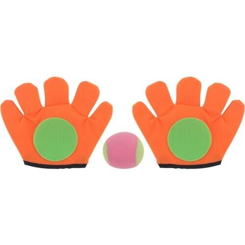 2 Sizes Gloves Sticky Ball Outdoor Sports Game Toy Throw Catch Balls Toy Gloves Sticky Mitts Toys For Children
