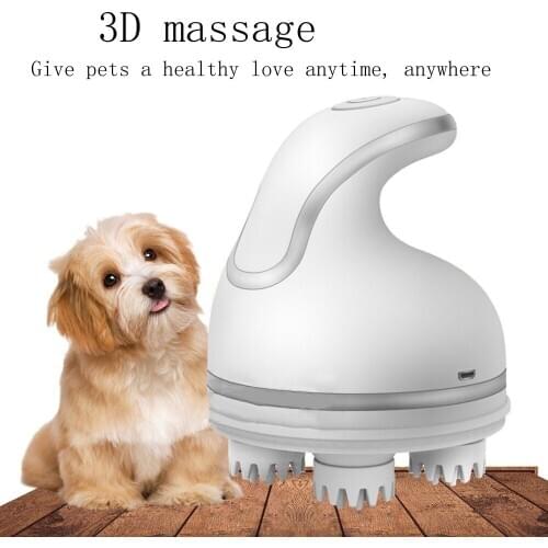 3D Head Massager Omnidirectional Pet Intelligent Automatic Rotate Massager 76 Touch Point Rechargeable Dog Cat Pet Massager