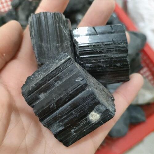 40-500g Natural Black Tourmaline Crystal Rough Stone Rock Mineral Specimen Healing Stone Home Decoration