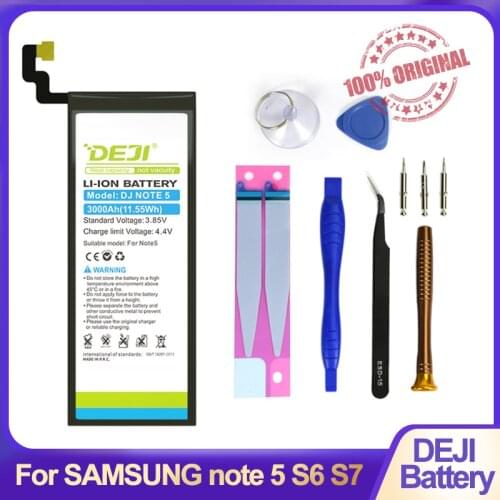 DEJI For SAMSUNG note 5 Battery S6 bateria Real Capacity 3000mAh Internal Bateria Replacement for n9200 S7