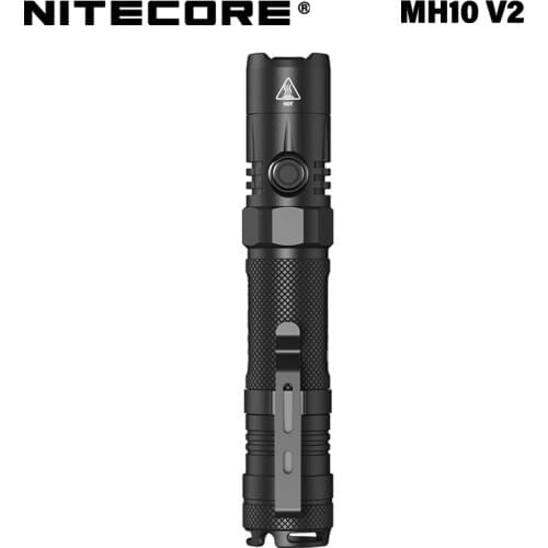 NITECORE 1200Lumens MH10 V2 LED Intelligent USB-C Rechargeable Outdoor Dual Fuel EDC Flashlight +4000mAh NL2140 Battery