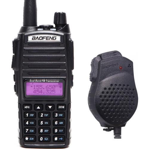 Baofeng UV-82 Plus vhf/uhf Long Range 8W Powerful Walkie Talkie Portable CB Transceiver Amateur 2 way Radio UV82+One Speaker Mic