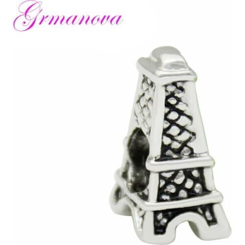 France Eiffel Tower jewelry charm beads handmade DIY jewelry accessories amulet Fit Pandora Bracelet Necklace