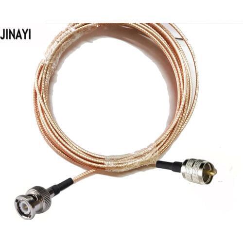 BNC male to PL259 UHF Male Plug Connector RF Coaxial Coax Cable RG316 50ohm 2m 3m 5m