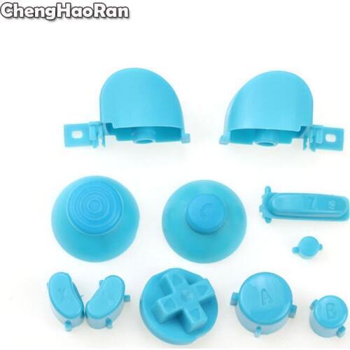 ChengHaoRan Heaven Blue Analog Joystick controller Button Grip Stick Cap For NGC Controller Y X A B Z Buttons for Gamecube