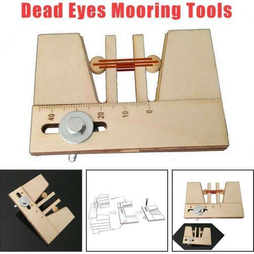 CUTEACC Auxiliary Wooden Dead Eyes Mooring Tool Fix Tools for Wood Ship Model Kit Adjustable Accessories Fix Hand Mooring Tool