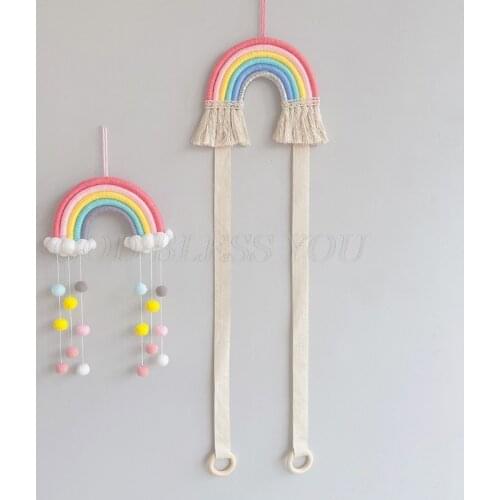 Rainbow Hairpin Hair Clip Holder Storage Organizer Baby Girl Room Hanging Ornament Hair Accessories Wall Belt Decoration