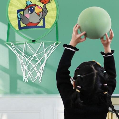 Children Basketball Hoop Toy Lovely Detachable Folding Baby Basketball Hanging Board Parent-child Game Gift for Outdoor Indoor