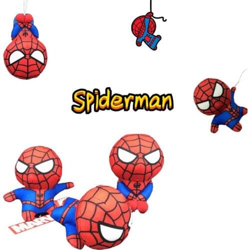 Disney Avengers Spider-Man plush toy boys room decoration car interior pendant doll collection model creative birthday gift