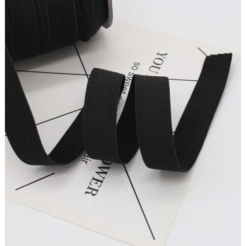 50 yards P[rotective Mask Elastic Bands 2.5CM Wide Black Thick Goggles Elastic Rubber