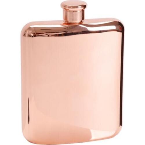Rose Gold 6 Oz Stainless Steel Vodka Hip Flask Flask for Alcohol Bottle Liquor Whiskey Bottle Groomsmen Gifts with Funnel