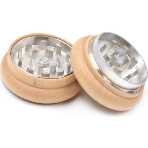 Weed 2 piece Cigarette Shop Wooden Herb Grinder Tobacco Crusher