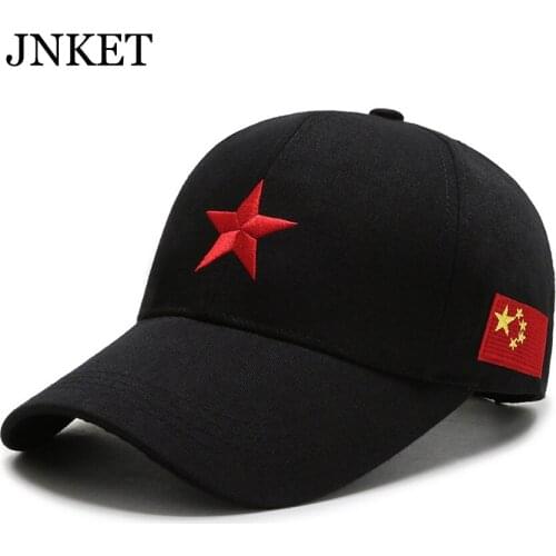 JNKET New Fashion Unisex Five-pointed Star Baseball Cap Outdoor Sport Cap Adjustable Snapback Hat Gorras Baseball Casquette