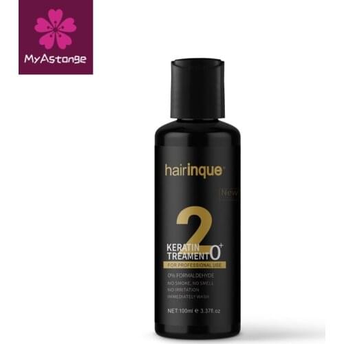 HAIRINQUE 100ml 0% FORMALDEHYDE keratin treatment NO SMELL NO SMOKE NO IRRITATION Keratin Make Hair Smooth Shiny Hair Treatment