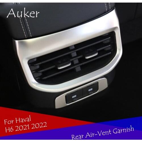 Rear Seat Console Air Conditioner Outlet Frame Cover Trim Garnish Decotive Stickers Car Styling For Haval H6 2021 2022