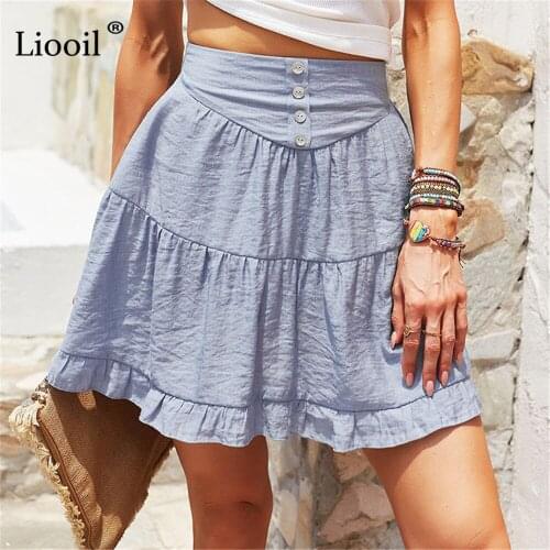 Женские летние юбки Liooil China At AliExpress