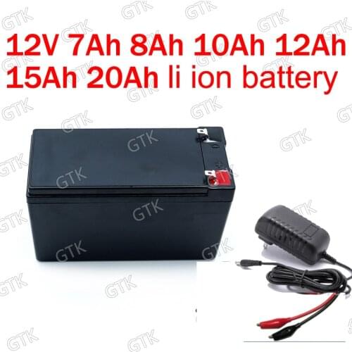 12V 7Ah 8Ah 10Ah 12Ah 15Ah 20Ah li ion lithium battery for sprayer scale Access control children toy airplane + 1A charger
