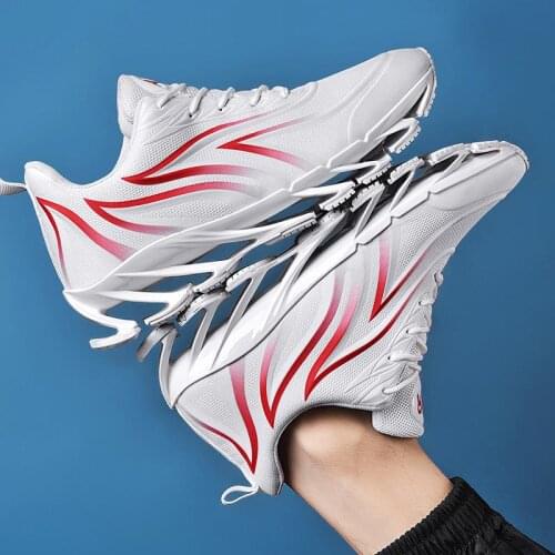 Large Size Outdoor Mens Summer Sports Shoes Male Sneakers 2021 Running Shoes Boy Sport Sneakers White Trainers Fitness D-829