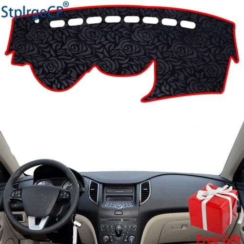 Latest Rose Pattern Non-slip Car Dashboard Cover Dash Mat Pad DashMat ANti-UV Car Sticker for besturn b50 2013-2015 Car Styling