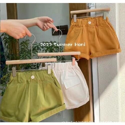 2020 new wholesale girls denim shorts with belt summer fashion girls shorts 4-9 t F229