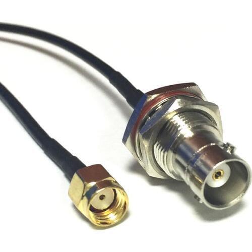 New Modem Coaxial Cable RP-SMA Male Plug Switch BNC Female Jack nut Connector RG174 Cable Pigtial 20CM 8inch Adapter RF Jumper