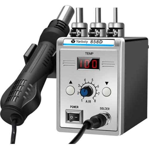 Heat Gun Hot Air Blower Hair Dryer Soldering Hairdryer Gun 858D BGA Rework Solder Station Desoldering Tool Upgrade From 858