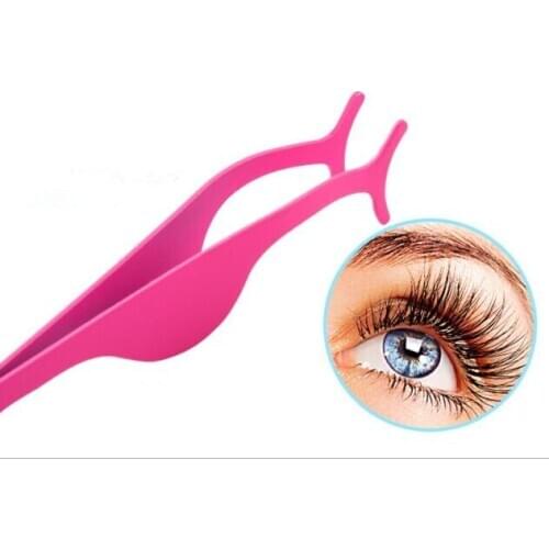 Lash Tweezers Eyelash Curler Fake Eye Lash Applicator Magnetic Eyelashes Auxiliary Clip False Eyelash Extension Makeup Tool