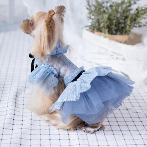 Handmade Pretty Dog Dress Summer Small Dog Clothes Teddy Maltese Yorkshire Schnauzer Cat Puppy Pet Skirt Tutu Princess Dresses