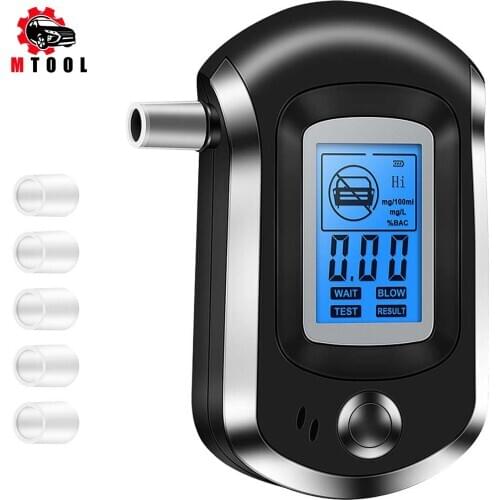 Professional Police Digital Breath Alcohol Tester Breathalyzer AT6000