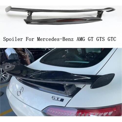 Real Carbon Fiber Wing Trunk Spoiler For Mercedes-Benz AMG GT GTS GTC 2015 2016 2017 2018