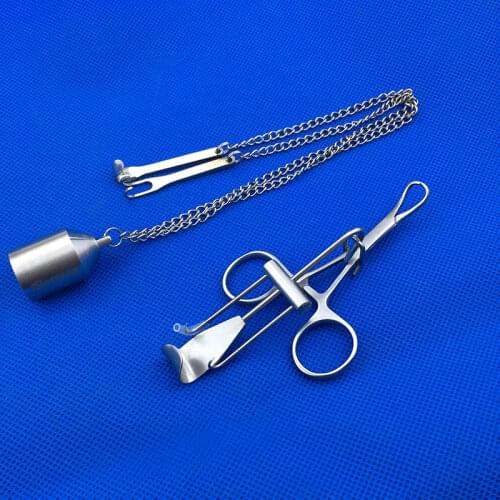 1 set stainless steel Eye bag self-hook cosmetic eyelid retractor double eyelid surgery tool nose eye instrument