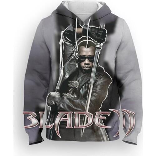 Oversized Hoodie For Men Marvel Blade 3D Print Cool Boy Girl Kids Sweatshirt Streetwear Spring Autumn Women Tracksuits